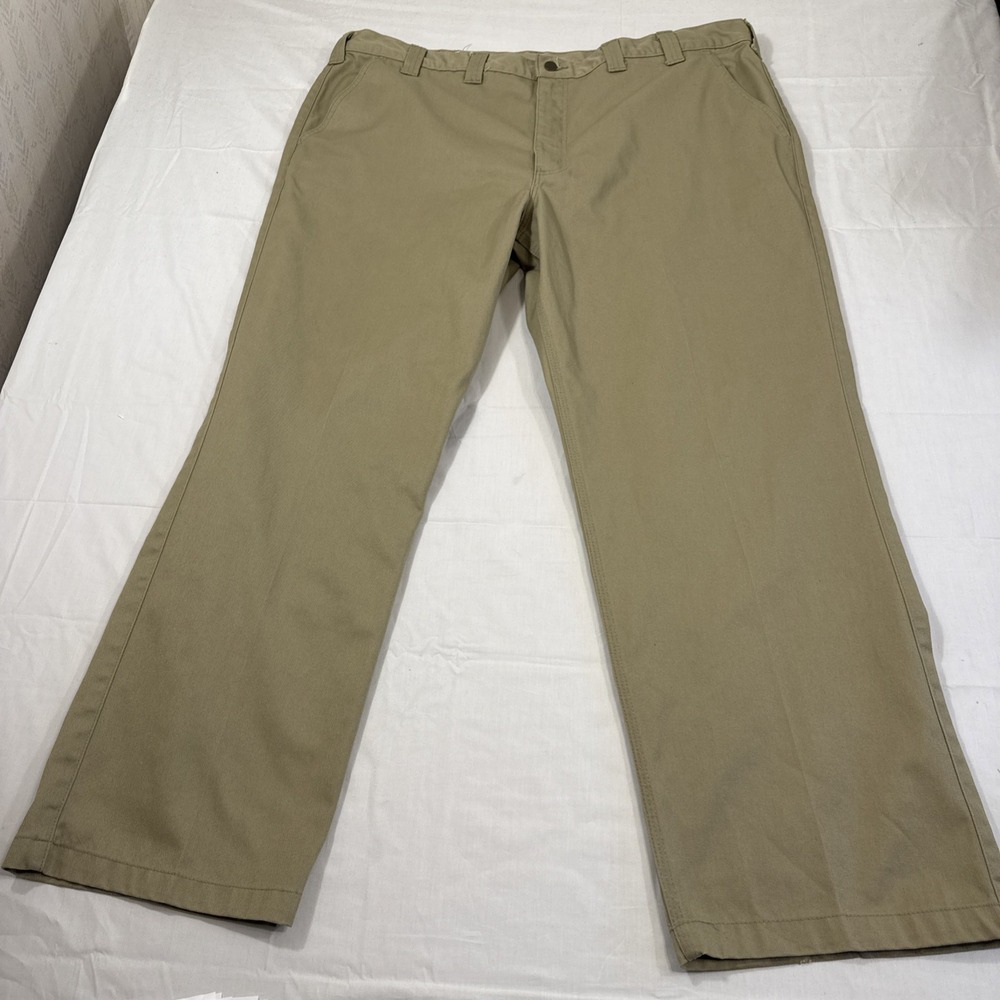 PANTS WORK Carhartt B290 KHI Khaki 46x32 Relaxed Fit Heavyweight Twill Durable